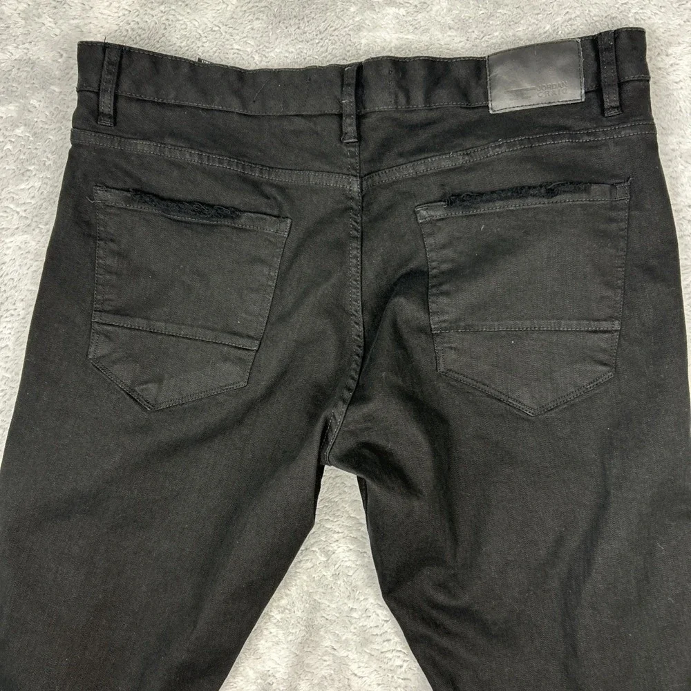 Jordan Craig Jeans the Martin Stacked‎ 40x38 Black Distressed Denim Straight